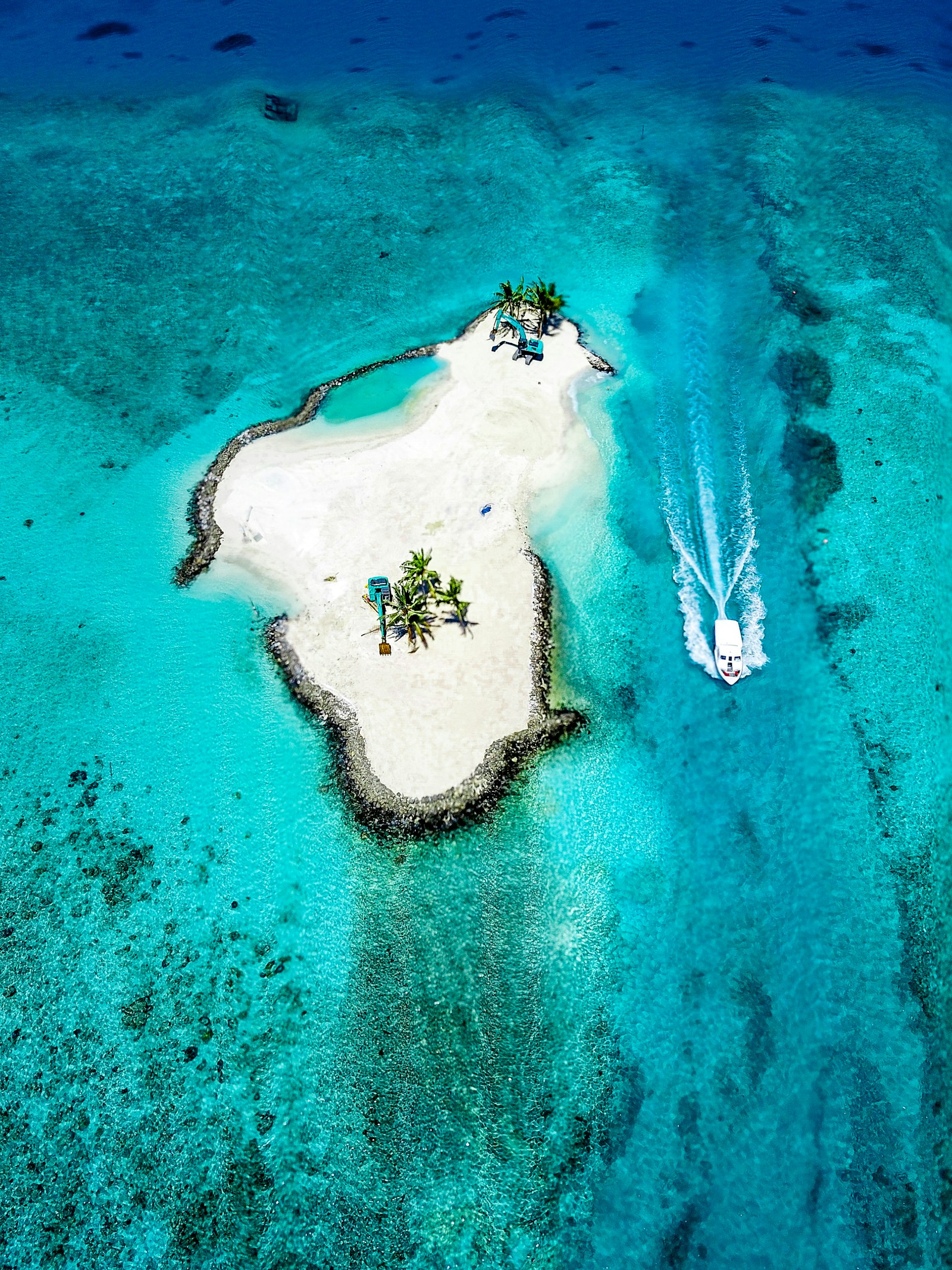 Aerial view of Samal Island's clear waters and coastline