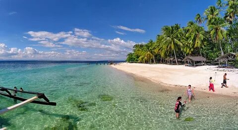 Palm-lined Samal Island coastline